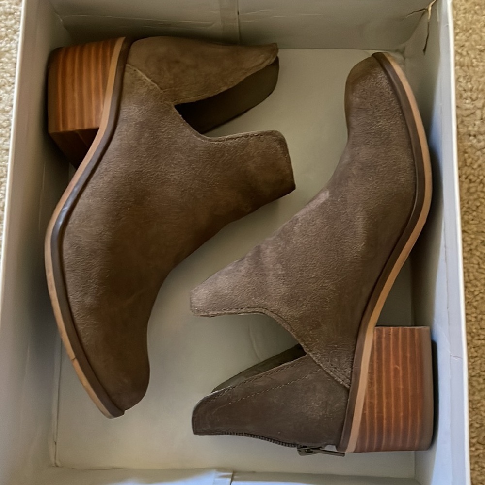 Steve Madden Lancaster in Taupe Suede Ankle Boots